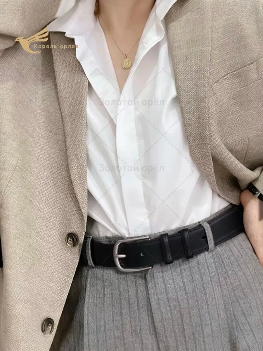 Ремень для джинс и платья с классической пряжкой