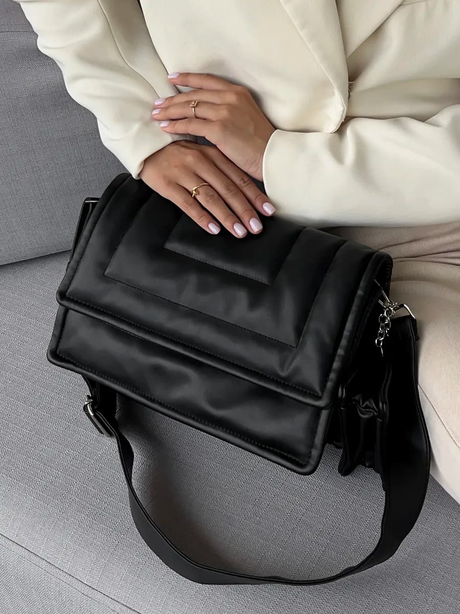 Сумка через плечо большая экокожа