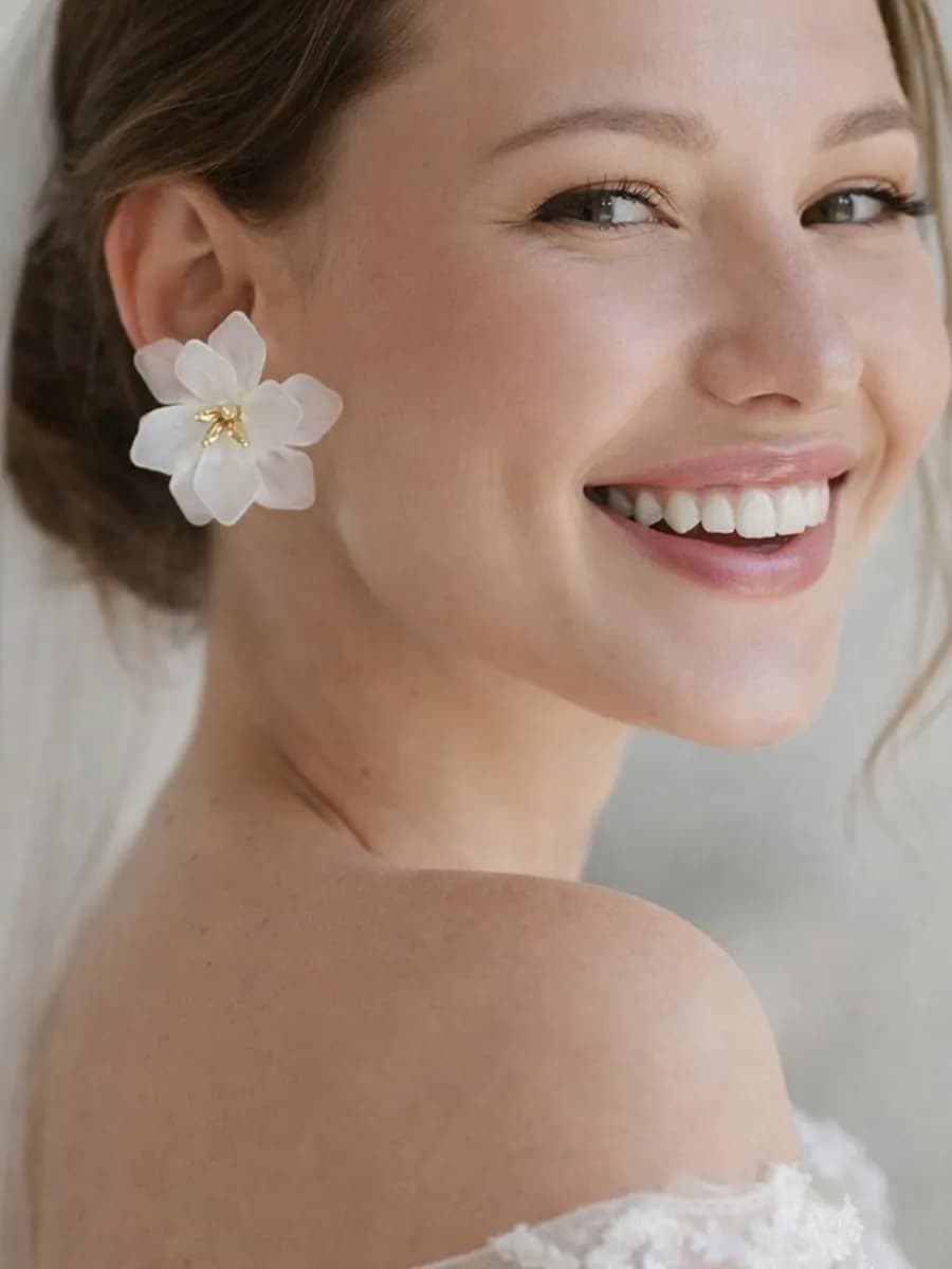 Серьги бижутерия цветы