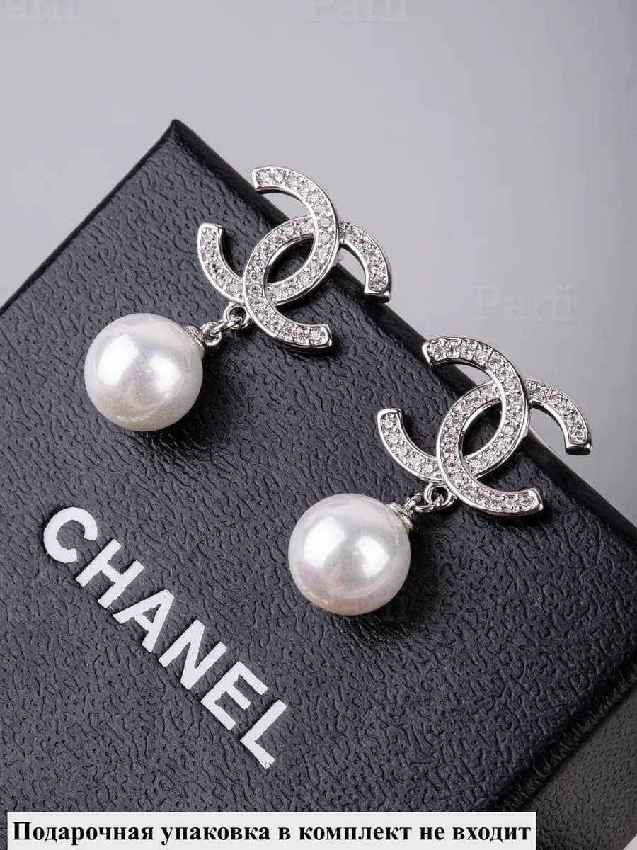 Серьги гвоздики шанель