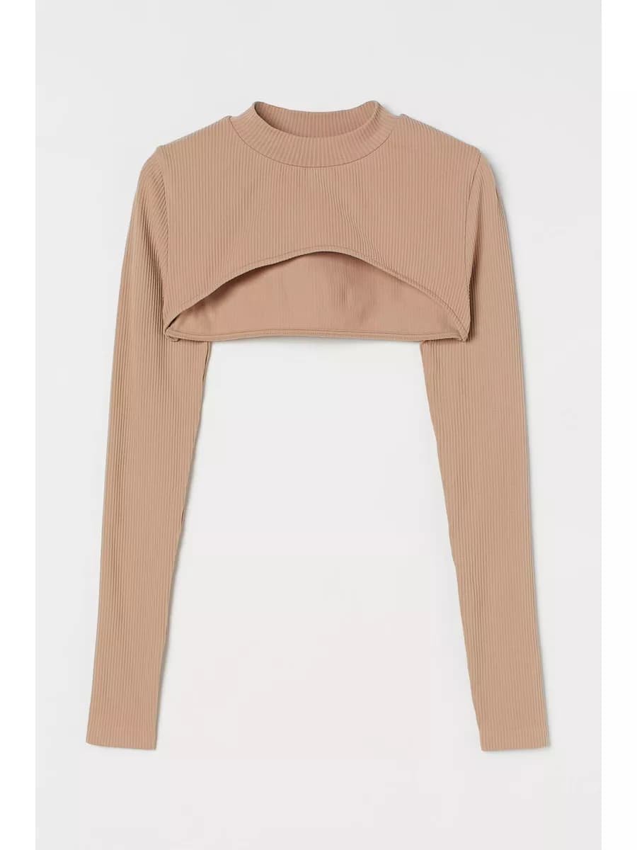 Бесшовный кроптоп с длинными рукавами