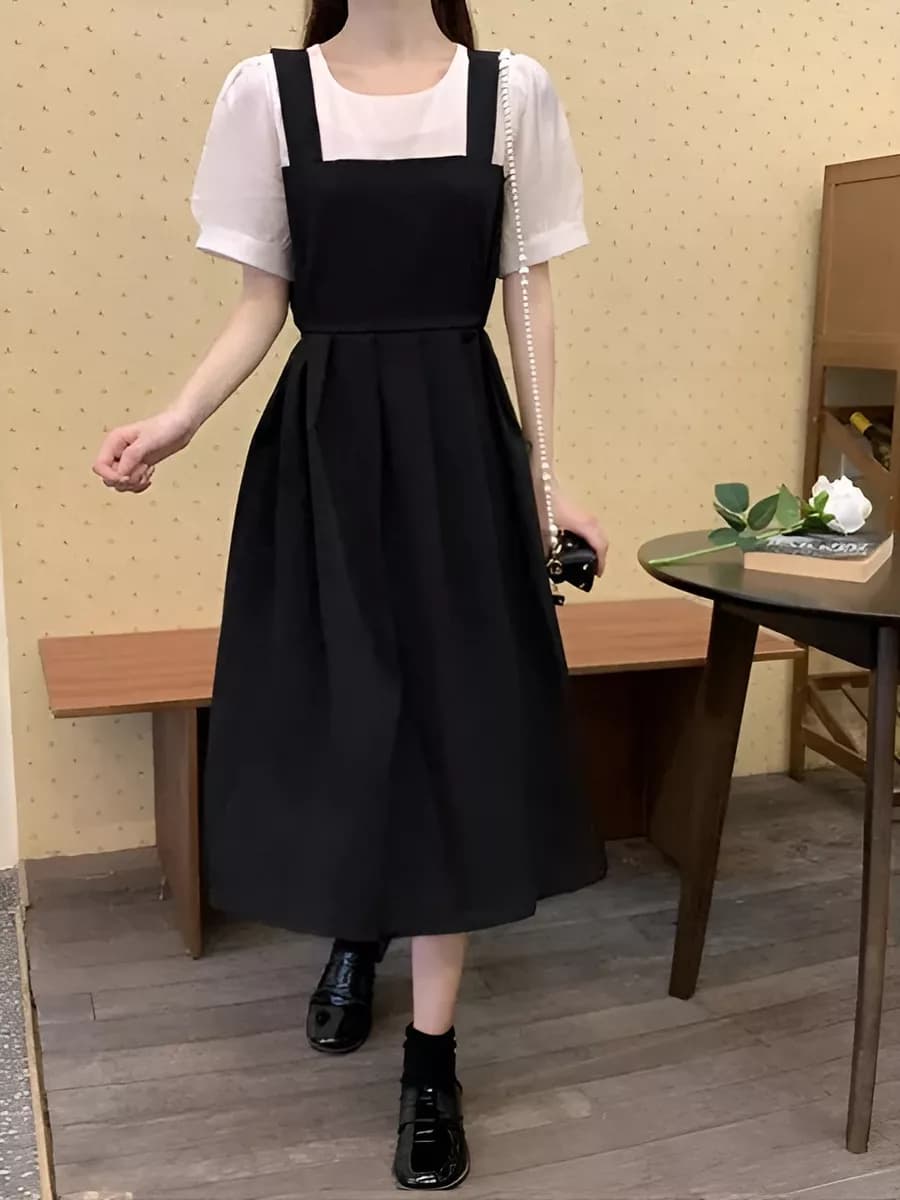 Школьное платье в складку