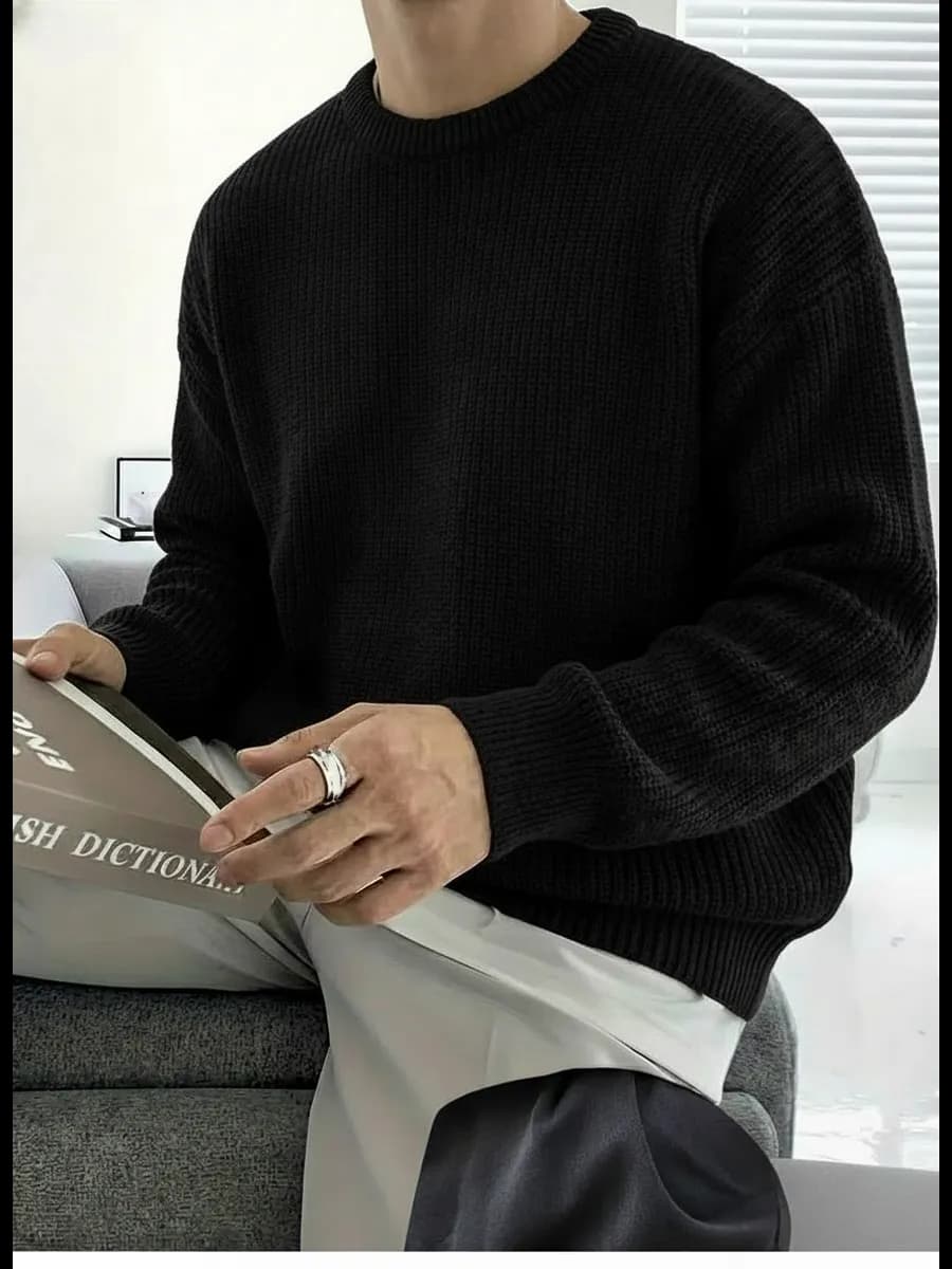 Свитер теплый оверсайз шерстяной