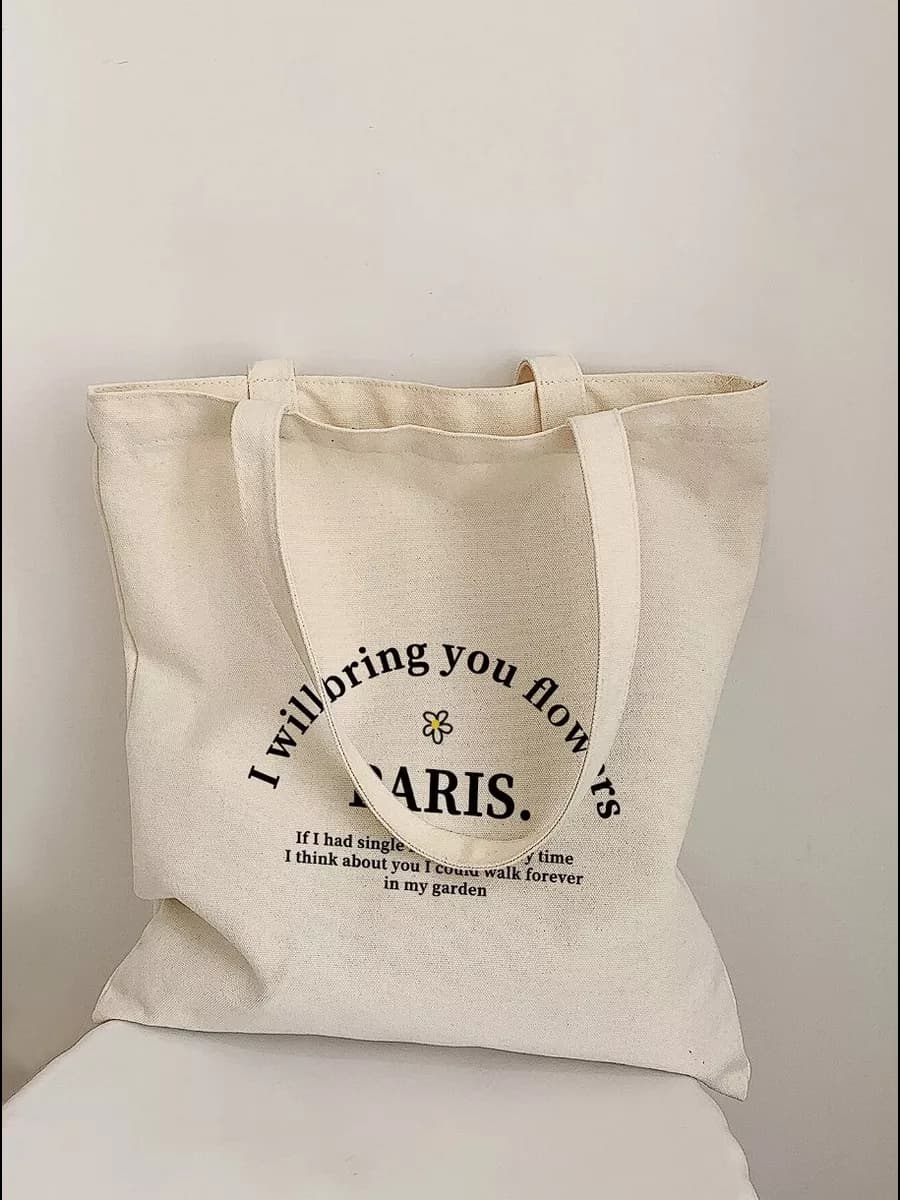 Шоппер сумка с принтом для девочки