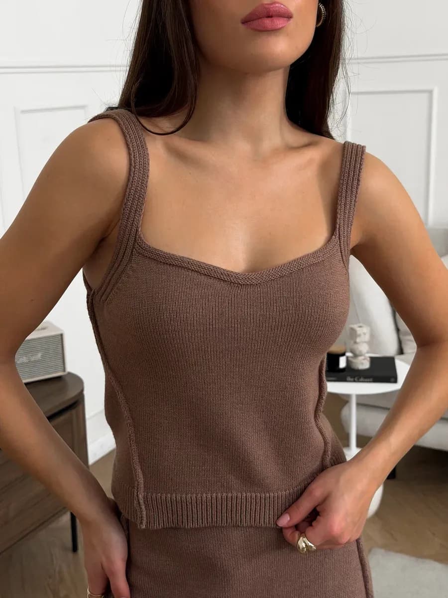 Топ майка вязаный нарядный под пиджак