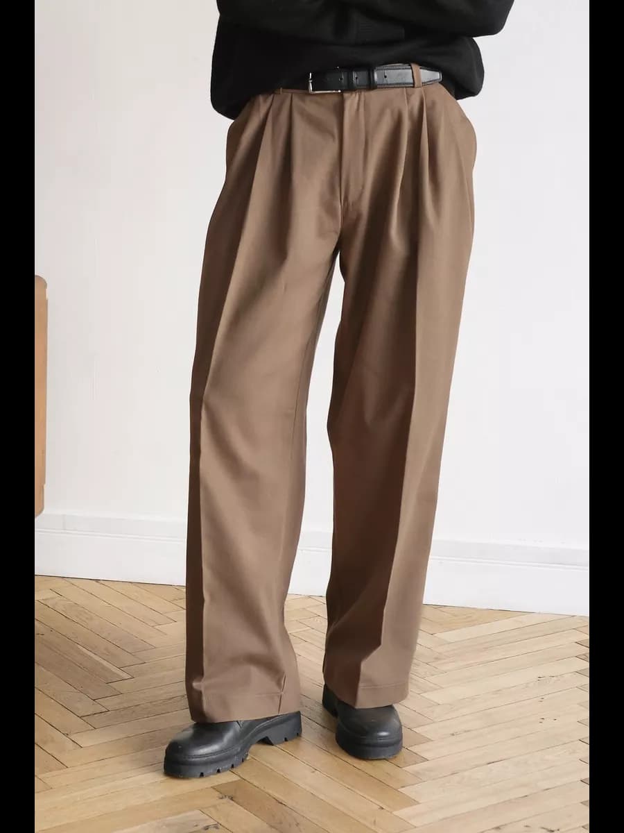 Широкие оверсайз прямые классические брюки штаны