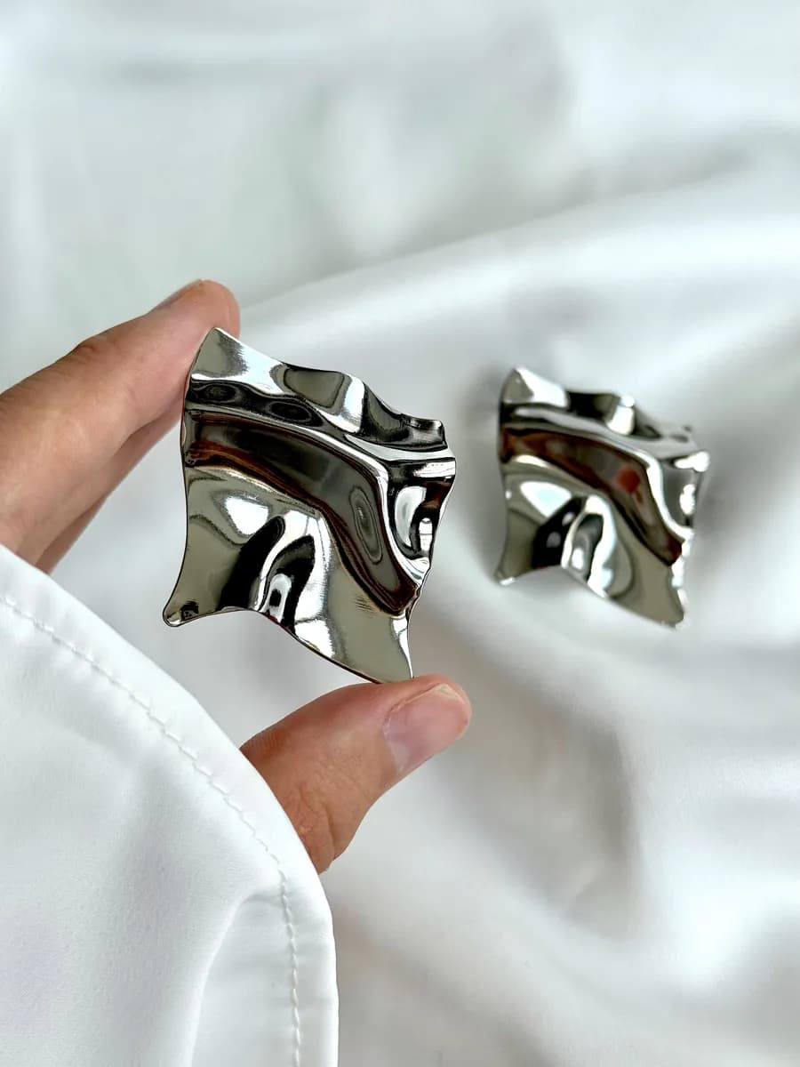 Крупные серьги бижутерия стильные