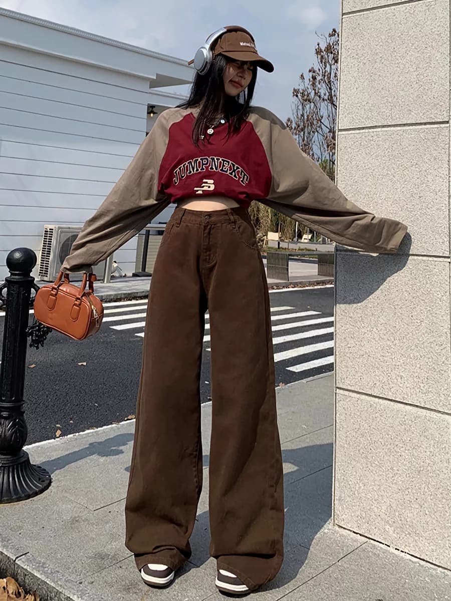 Широкие джинсы багги трубы y2k