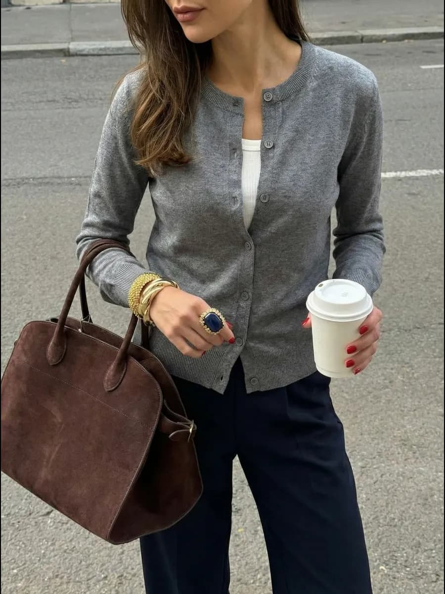 Кардиган на пуговицах