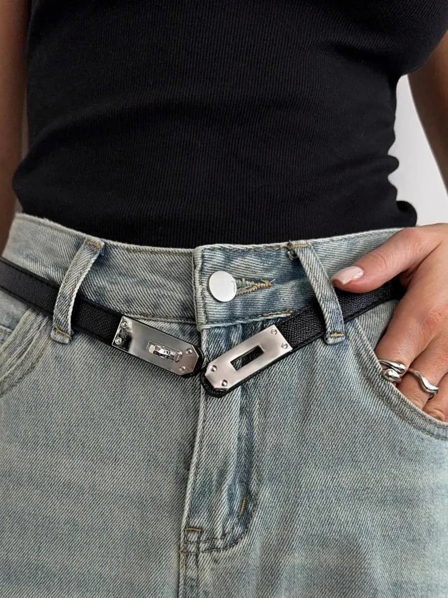 Ремень Hermes пояс тонкий для джинс и платья