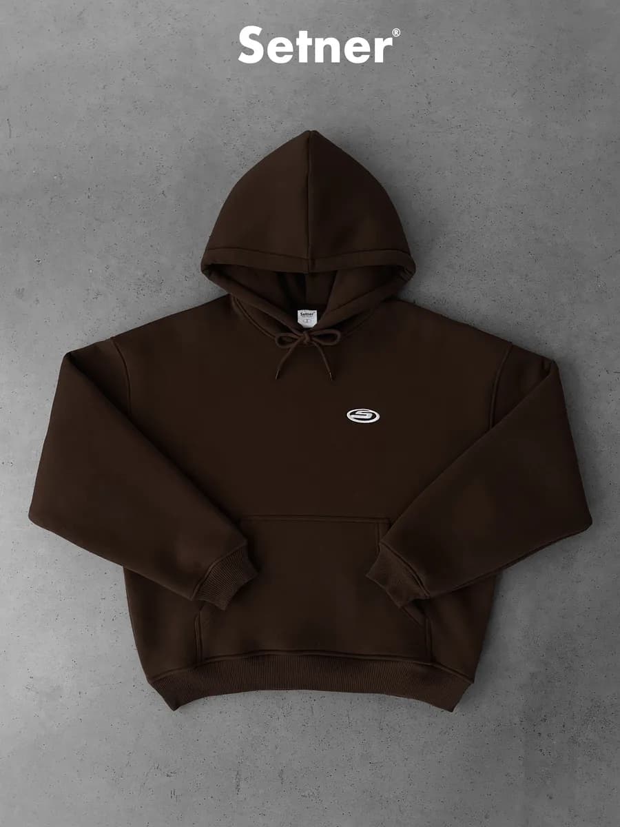 Худи оверсайз с начесом и капюшоном