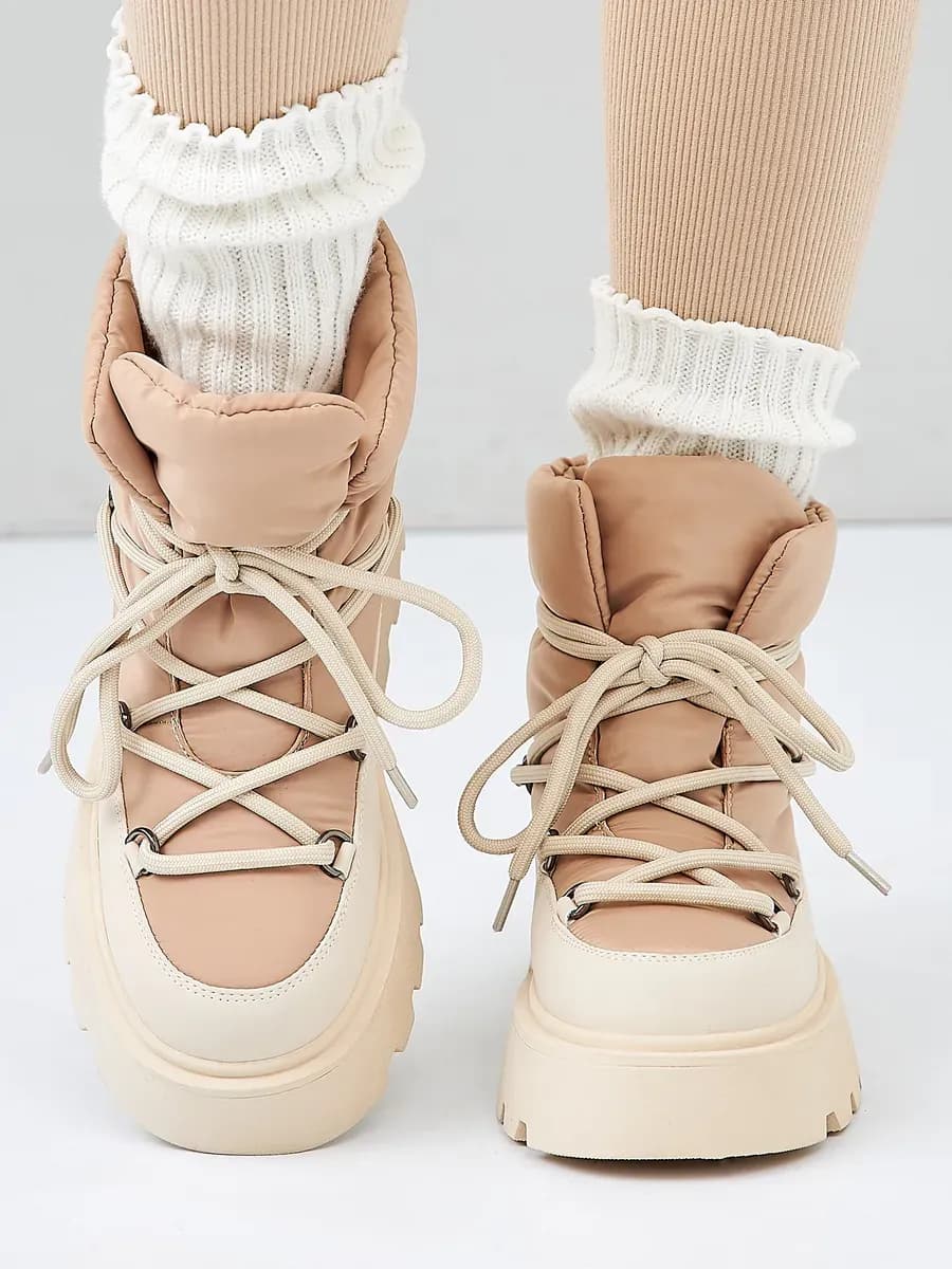 Дутики зимние непромокаемые на высокой платформе