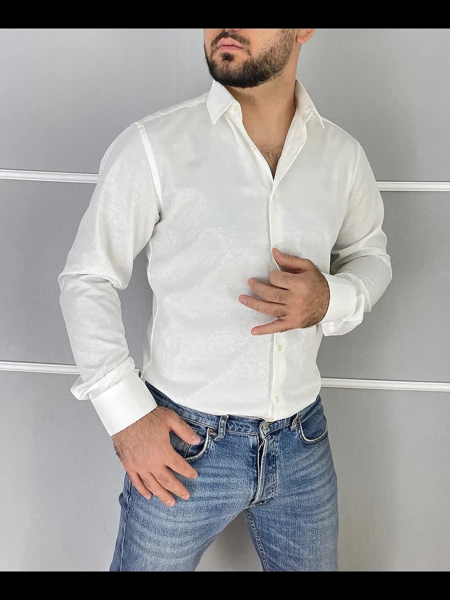 Рубашка приталенная хамелеон