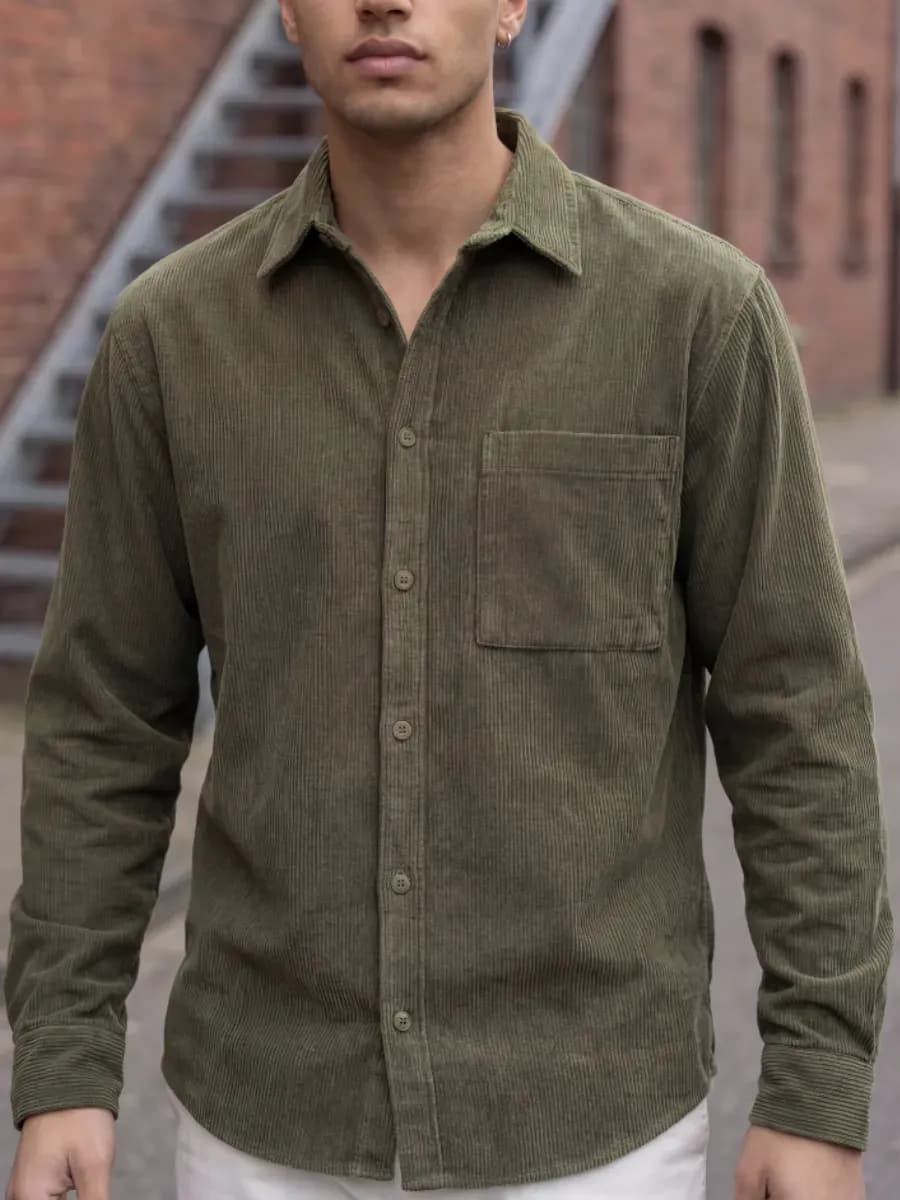 Рубашка вельветовая теплая оверсайз