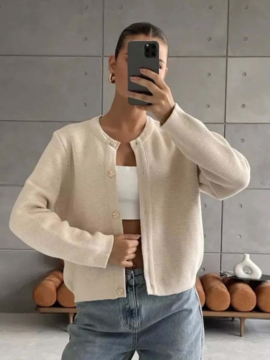 Кардиган вязаный на пуговицах