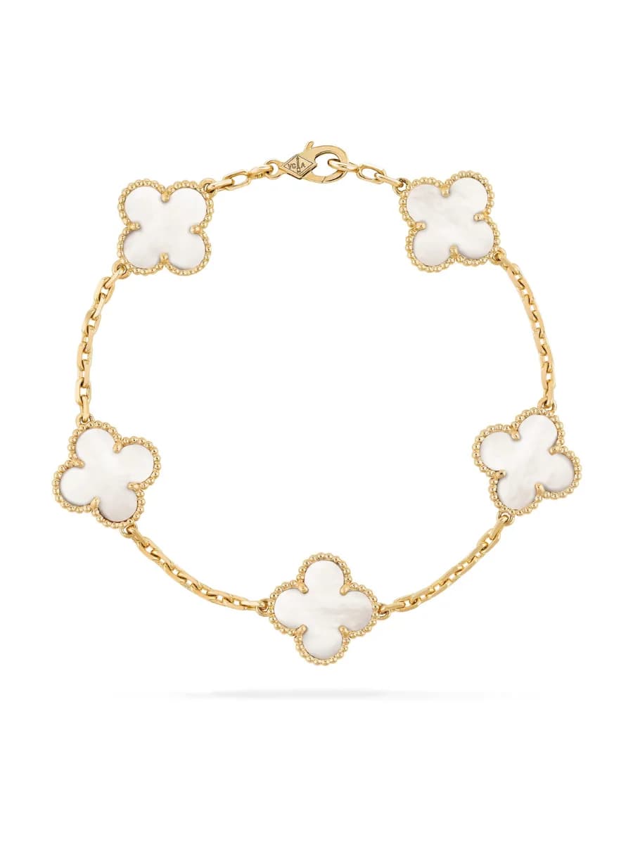 Браслет с клевером 23 см, титан