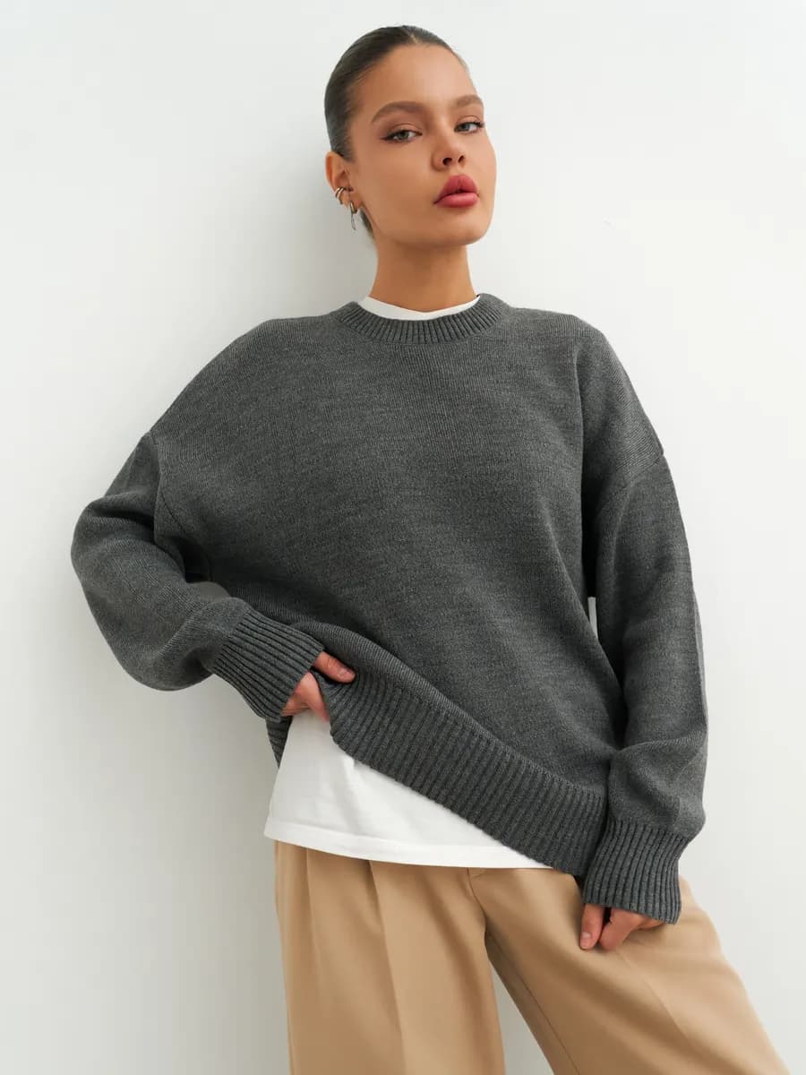 Свитер оверсайз вязаный