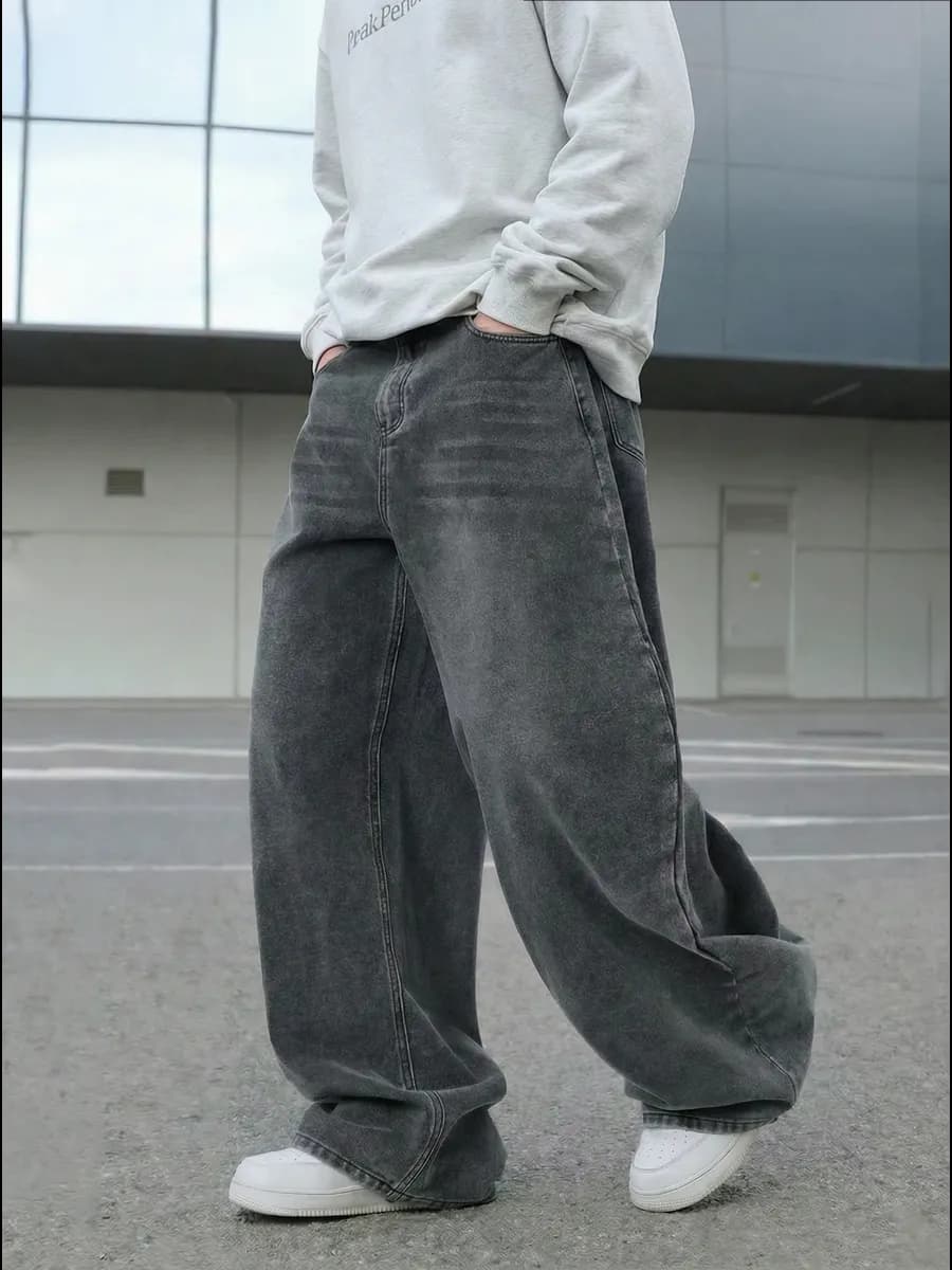 джинсы багги оверсайз прямые широкие y2k