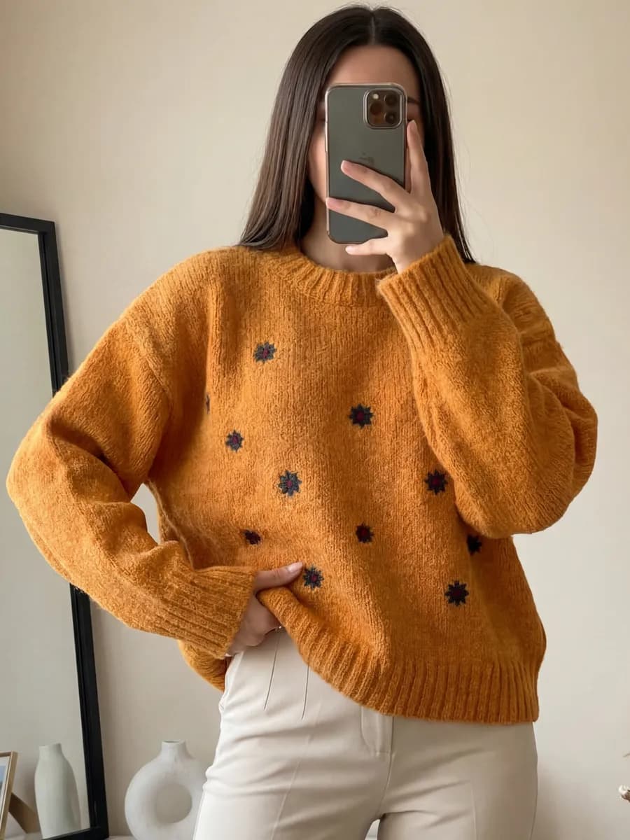 Оверсайз кофта вязанная