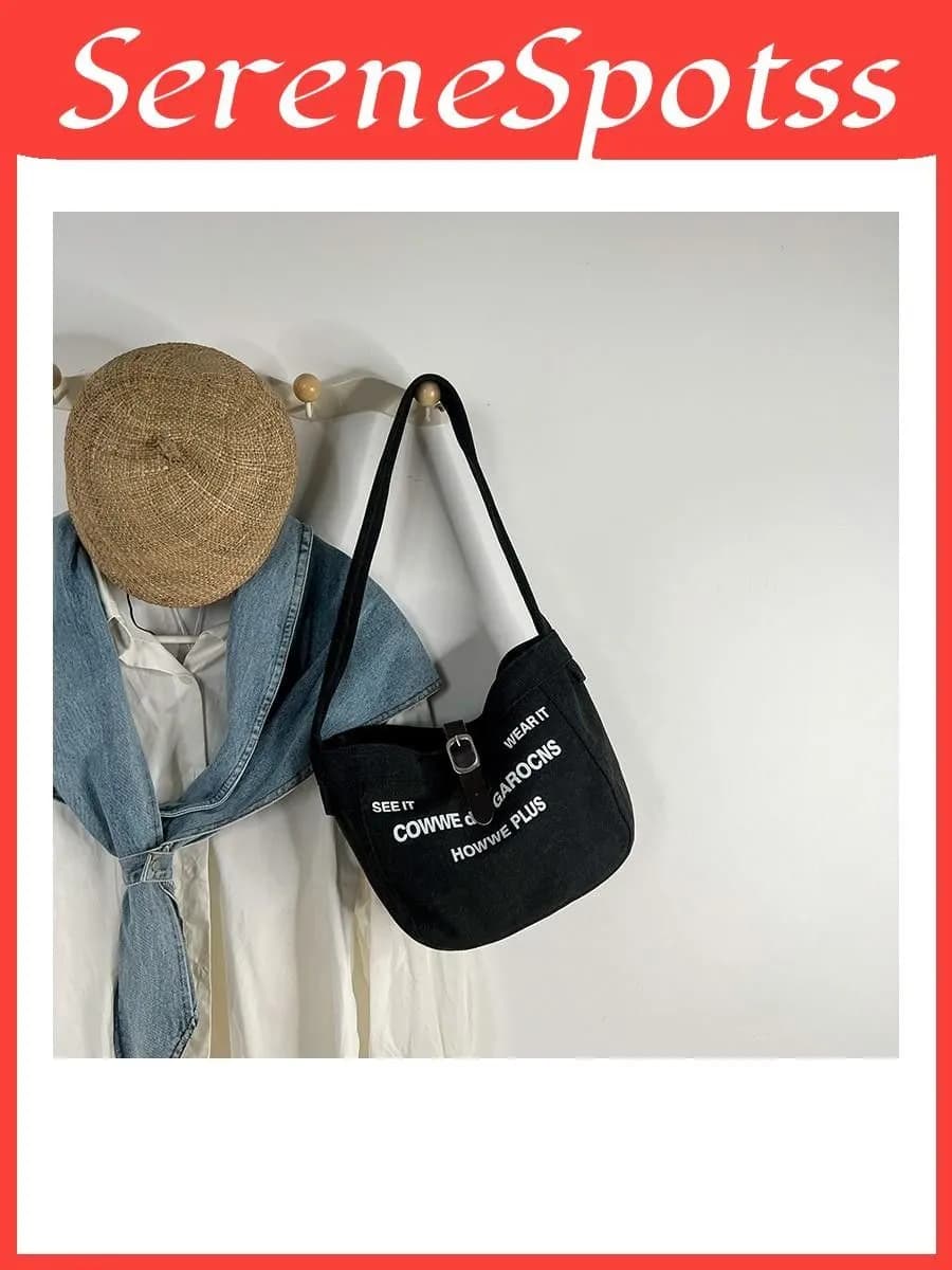 Детская сумка через плечо унисекс, черная, с принтом: Черная