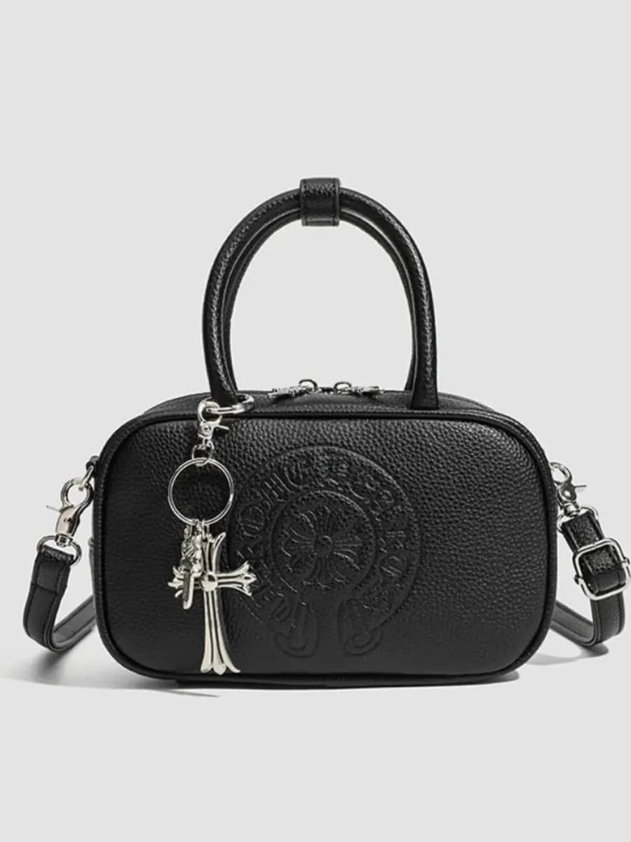 Сумка y2k через плечо Chrome hearts черная