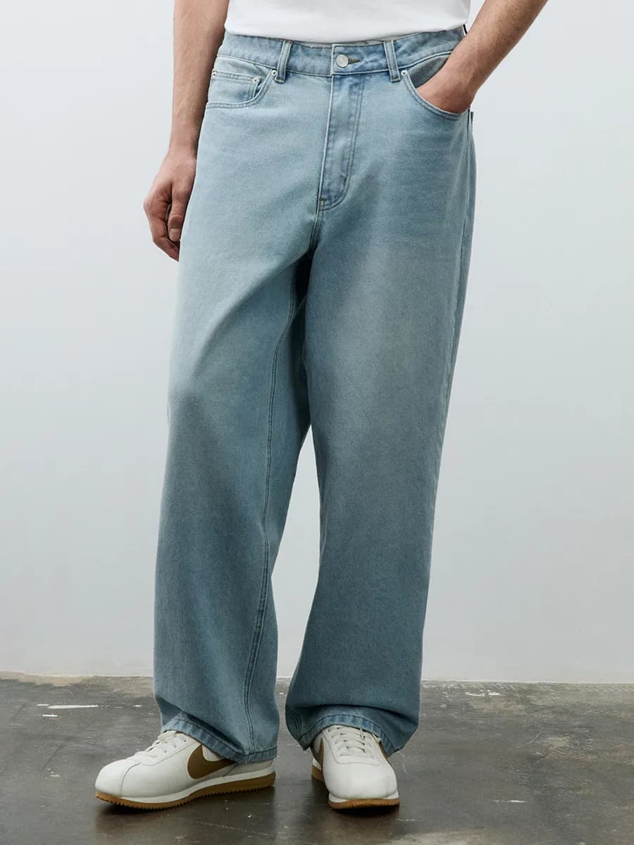 Джинсы skater fit широкие