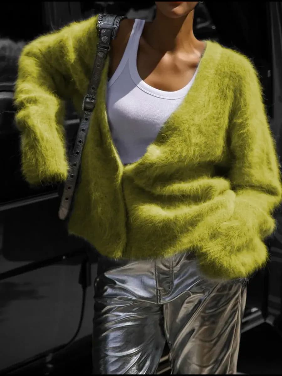 свитер кардиган оверсайз открытыми плечами больших размеров