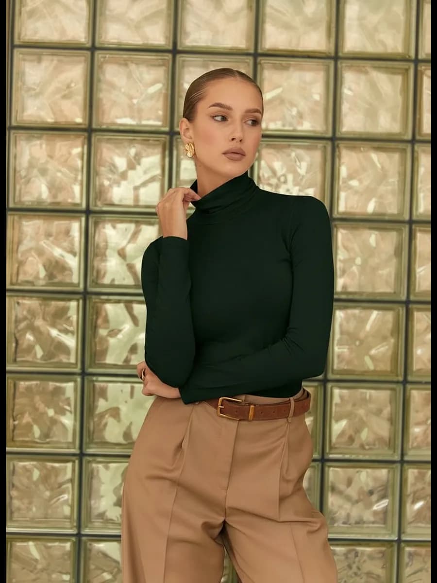 Водолазка лонгслив облегающая тонкая