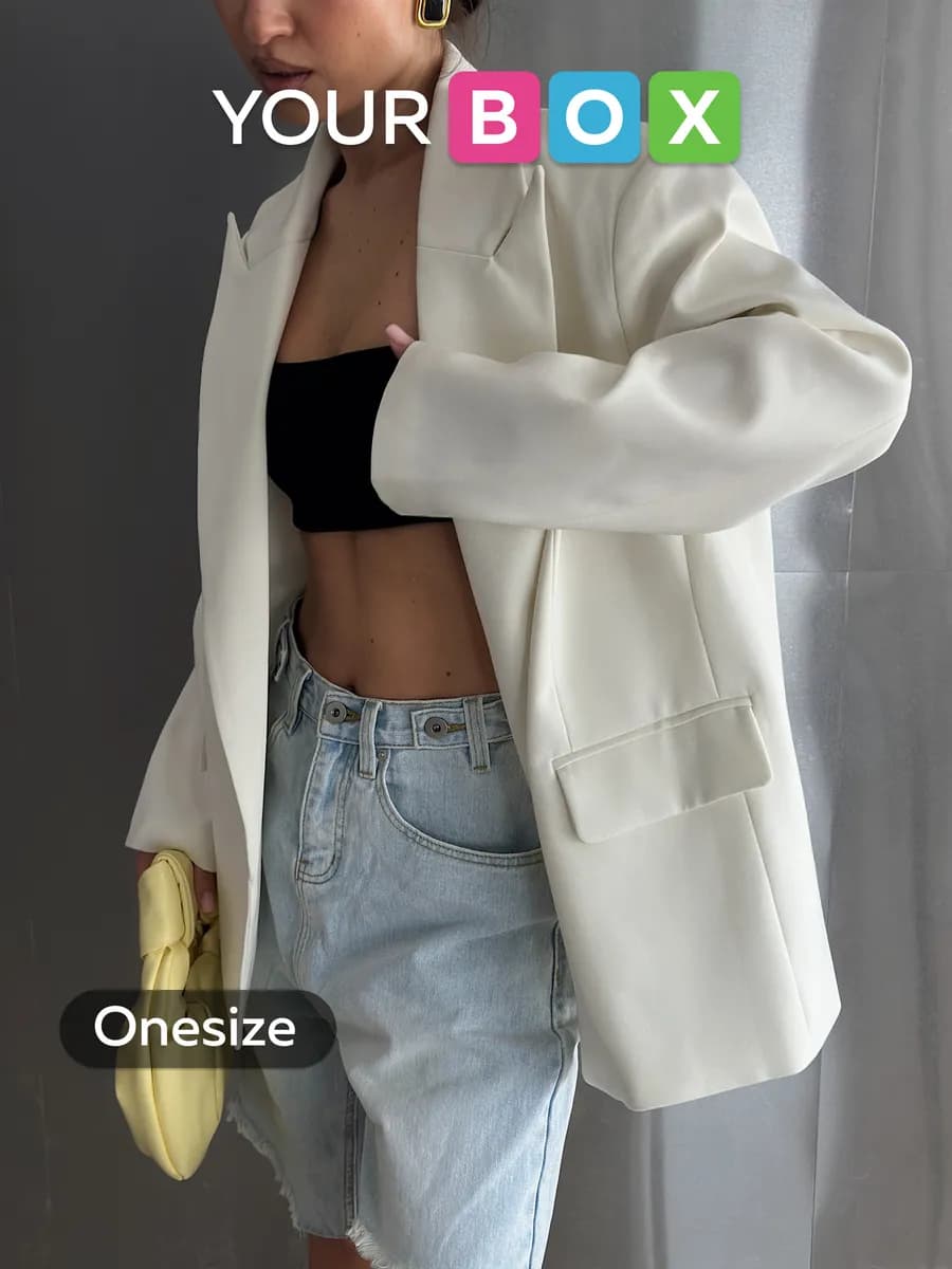 Пиджак женский оверсайз удлиненный