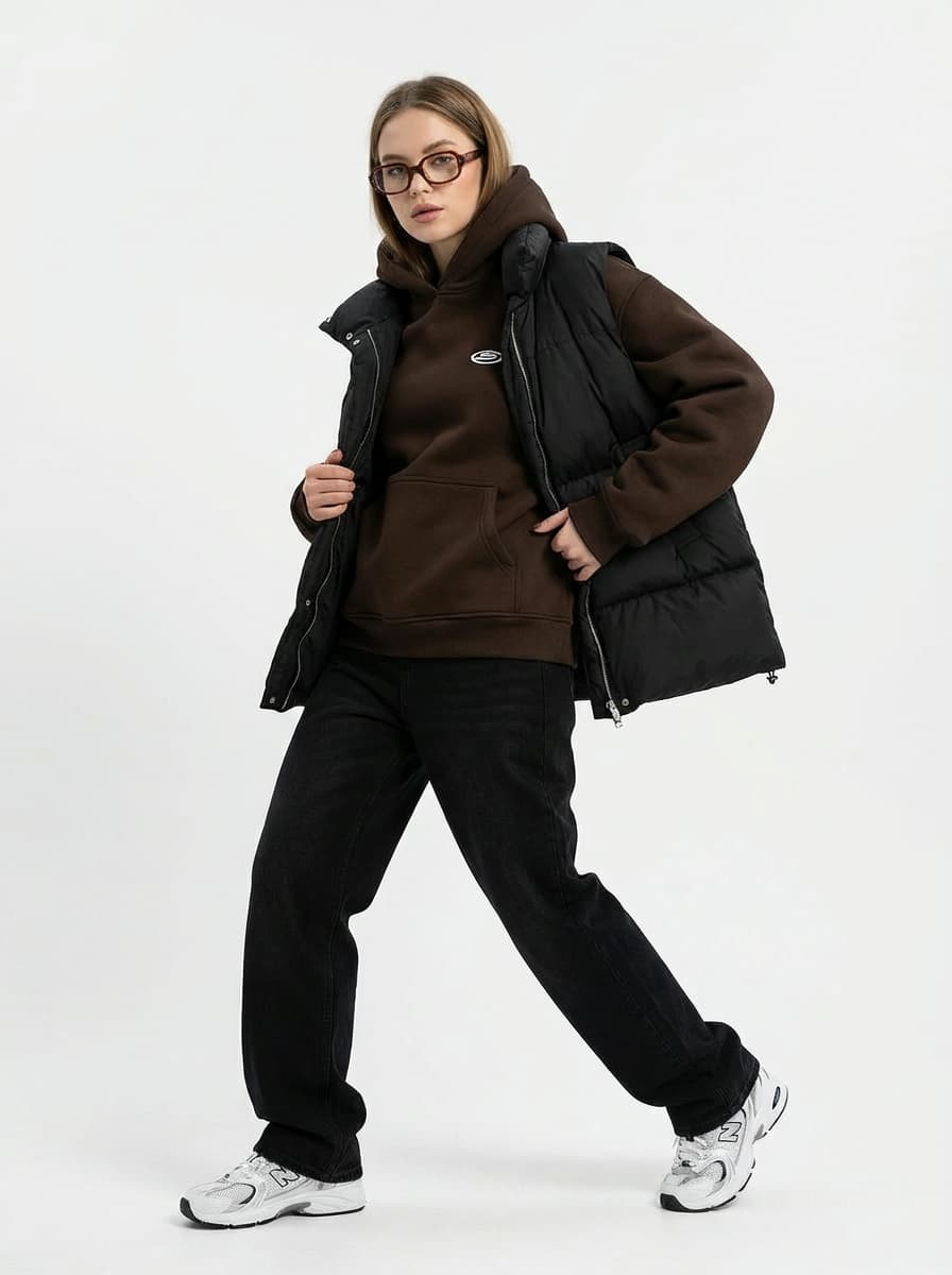 Стильный Streetwear: оверсайз жилетка, худи и багги джинсы — Streetwear | Во! стиле