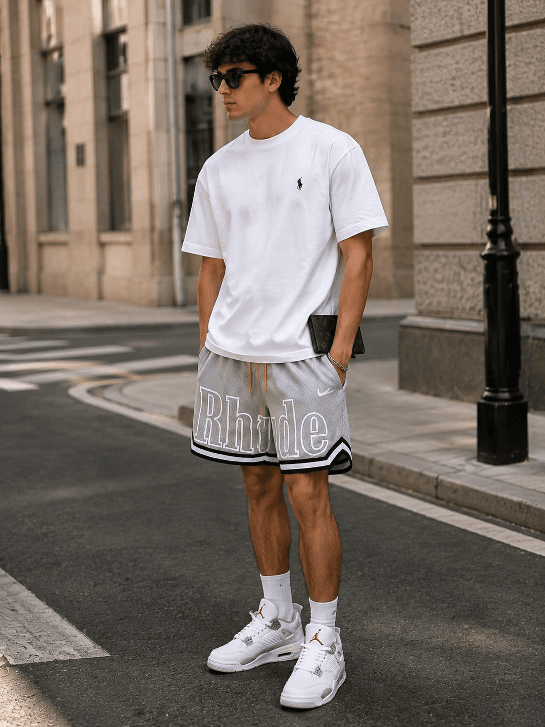 Посмотреть детали образа «Мужской streetwear образ: оверсайз и шорты» Мужской streetwear образ: оверсайз и шорты — Streetwear | Во! стиле